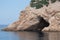 Cave carved by water, seen from the boat