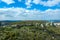 Cave city Eski-Kermen, near the city of Bakhchisaray, Crimea. Aerial panoramic view