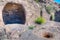 Cave dwellings at Roque Bentayga at Gran Canaria, Canary Islands, Spain