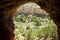 Cave entrance looking out