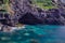 Cave eroded by the Atlantic ocean power, El Sauzal volcanic coastline