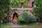 The cave and garden in Brahmavihara Arama monastery, Bali Island (Indonesia)