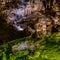 Cave Grotte des Grandes Canalettes in French Pyrenees Catalunya full of stalagmites and stalactites beautiful scenery in geologic