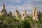 Cave house of Fairy Chimneys rocks mushroom in Pasabag, Monks Valley, Cappadocia, Turkey.