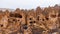 Cave houses and monasteries carved into tufa rocks at Zelve Valley in Cappadocia, Turkey