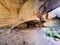 Cave on the Kanning Walk. A small cave in a cliff face