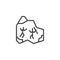 Cave painting outline icon