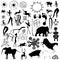 Cave painting - primitive art - vector