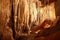 Cave stalactites underground cavern magic light