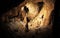 Cave stalagmite in undergorund