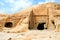 Cave temple in Petra.Jordan