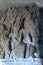 Cave temple, sculpture of Shiva and Parvati 6th century, UNESCO World Heritage site, Island of Elephanta