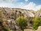 The cave town of Goreme,  the rock sites of Cappadocia, Nevsehir Province, Central Anatolia Region of Turkey.