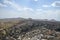 Cave town Uchisar from the ancient mountain fortress. Cappadocia, Turkey