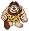 Caveman in Pixel Art 8 Bit Arcade Video Game Style