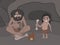 Cavemen insight the cave cartoon