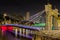 The Cavenagh Bridge at Night Singapore