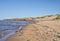 Cavendish Beach With Sand Dunes and Red Sandstone Cliffs