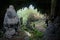 Cavern stalactite and stalagmite Rurutu Polynesia