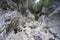 cavernous rock formations in the shape of a gorge belonging to the source of the river Alviela