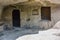 Caves and apartments of the city. View of the cave city of Vardzia. Cave monastery in Georgia, April 2019.