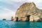 Caves and rock formations at Sarakiniko area in Milos