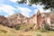 Caves in rock, Selime Monastery, Ihlara Valley, Cappadocia, Turkey