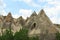 Caves in spectalar rocks, Cappadocia, Turkey