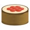 Caviar sushi roll icon, cartoon style