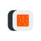 Caviar sushi roll icon, flat style