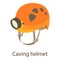 Caving helmet icon, isometric style