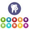 Cavity tooth icon, simple style