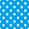 Cavity tooth pattern vector seamless blue