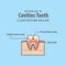 Cavitys tooth cross-section structure inside tooth diagram