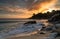 Cavoli Beach on Elba Island at sunset