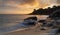 Cavoli Beach on Elba Island at sunset