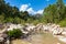 Cavu natural pool near Tagliu Rossu and Sainte Lucie in Corsica