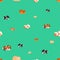 Cavy pattern seamless. guinea pig background. Baby fabric texture