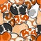 Cavy pattern seamless. guinea pig background. Baby fabric texture