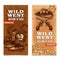 Cawboy Wild West Vertical Banners