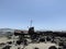 Cayucos California Ship Wreck beached at the tied pools