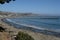 The Cayucos Pier on Cayucos State Beach at Estero bay on the Pacific Ocean in Cayucos, San Luis Obispo County, California
