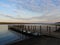 Cayuga Lake Lansing NY artistic pier jetty at sunrise