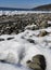 Cayuga Lake rocky frozen shoreline