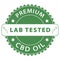 cbd oil lab tested badge, stamp, label, sticker, emblem logo, cbd hemp oil, rubber, tag, seal vector illustration, natural oil