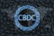 CBDC Central Bank Digital Currency Abstract Cryptocurrency. With a dark background and a world map. Graphic concept for your