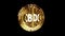 CBDC Digital Currency cryptocurrency golden coin loop on pixel retro style