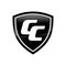 CC Initials Shield Shape Symbol Graphic Design