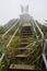 CCL building Bunker and Haiku Stairs to Heaven to Koolau mountain in Oahu island, Hawaii