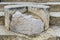 CCRETE, GREECE - November, 2017: Close-up: fragment of a column lying on the steps in the Minoan Palace of Knossos